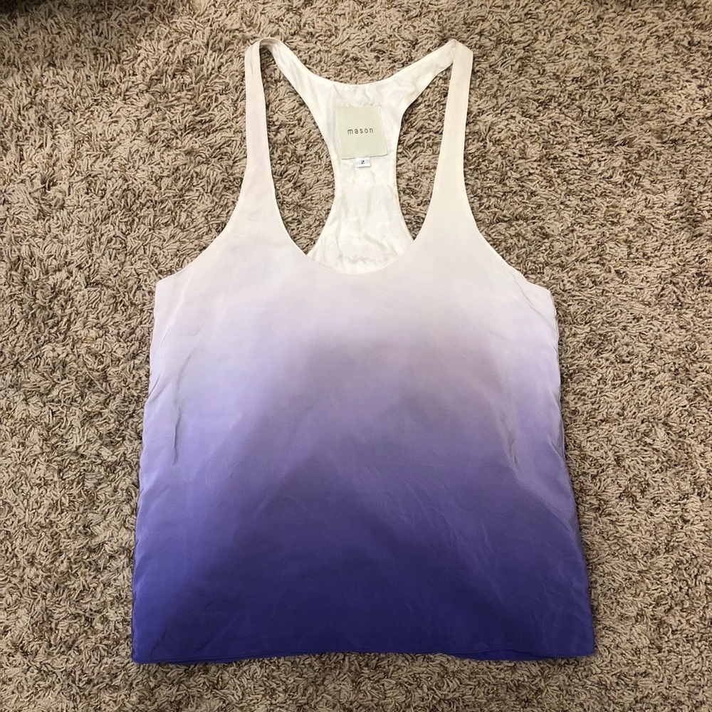 Mason Purple Ombré Silk Tank Top 2